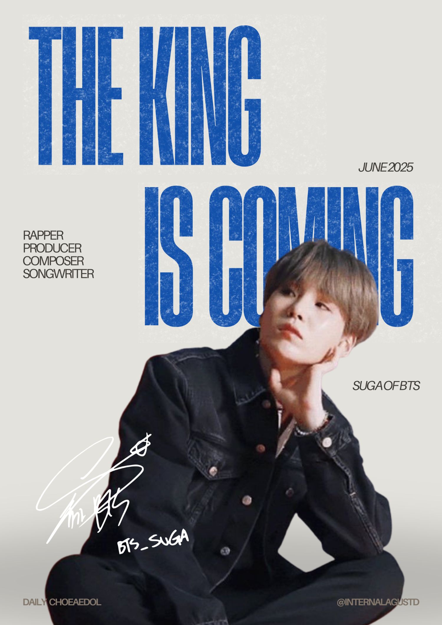 Recent activity shot of SUGA (BTS)