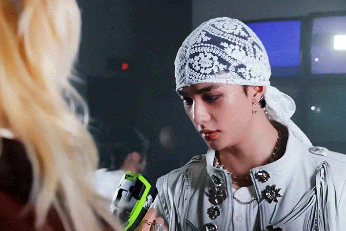 Behind-the-scenes cut of Hyunjin (Stray Kids)