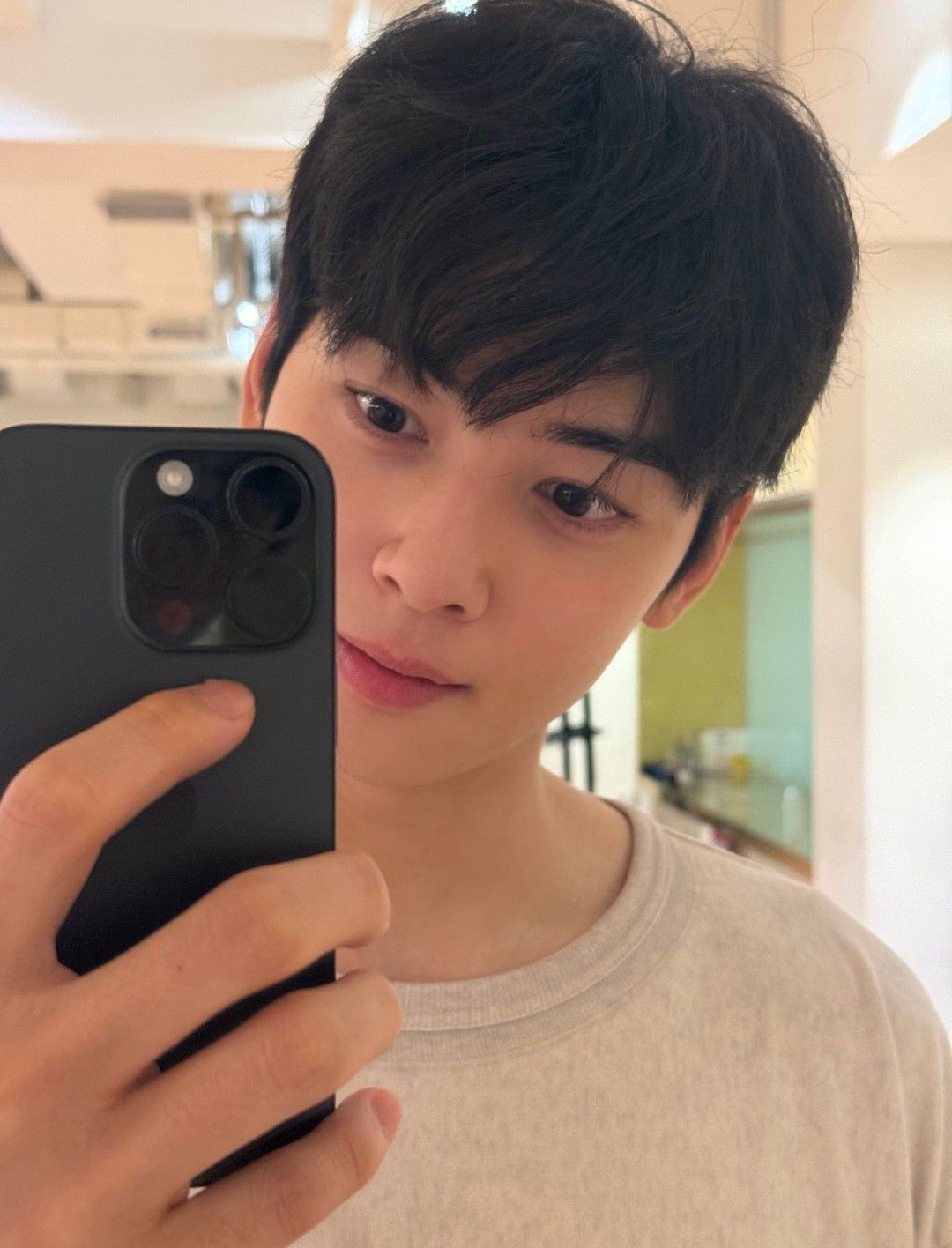 Recent activity shot of Eunwoo (ASTRO)