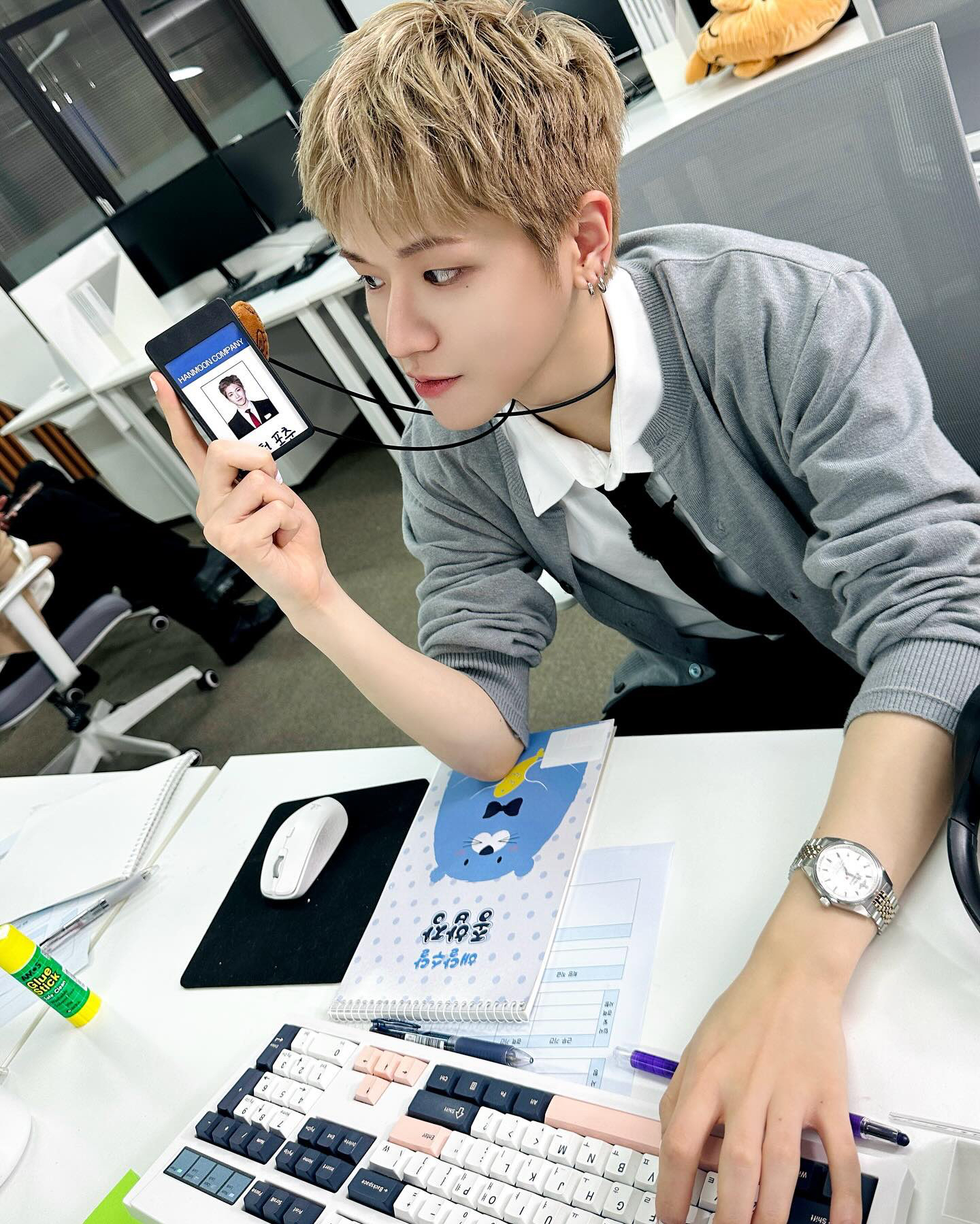 Recent activity shot of Riwoo (BOYNEXTDOOR)