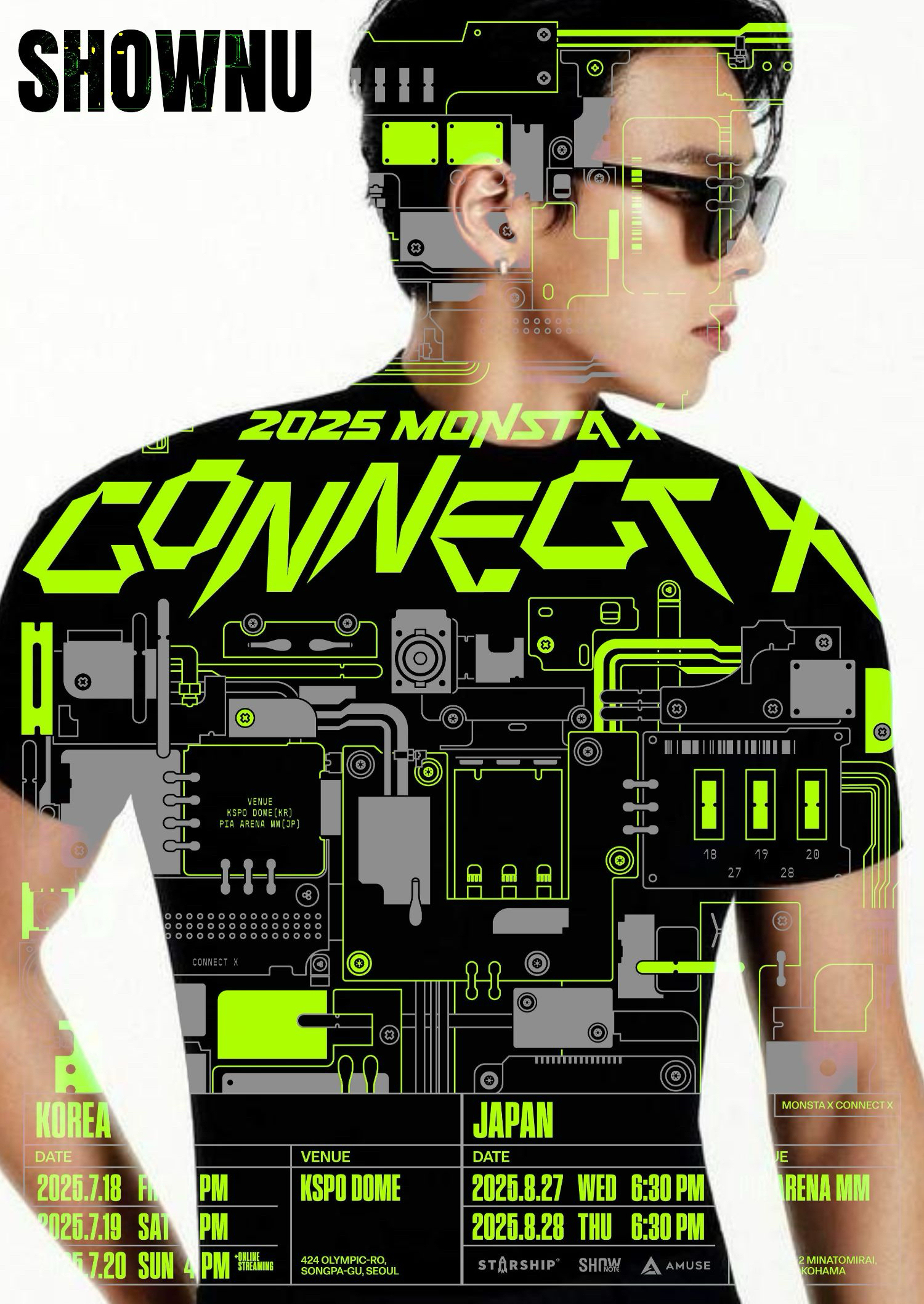 Recent activity shot of Shownu (MONSTA X)