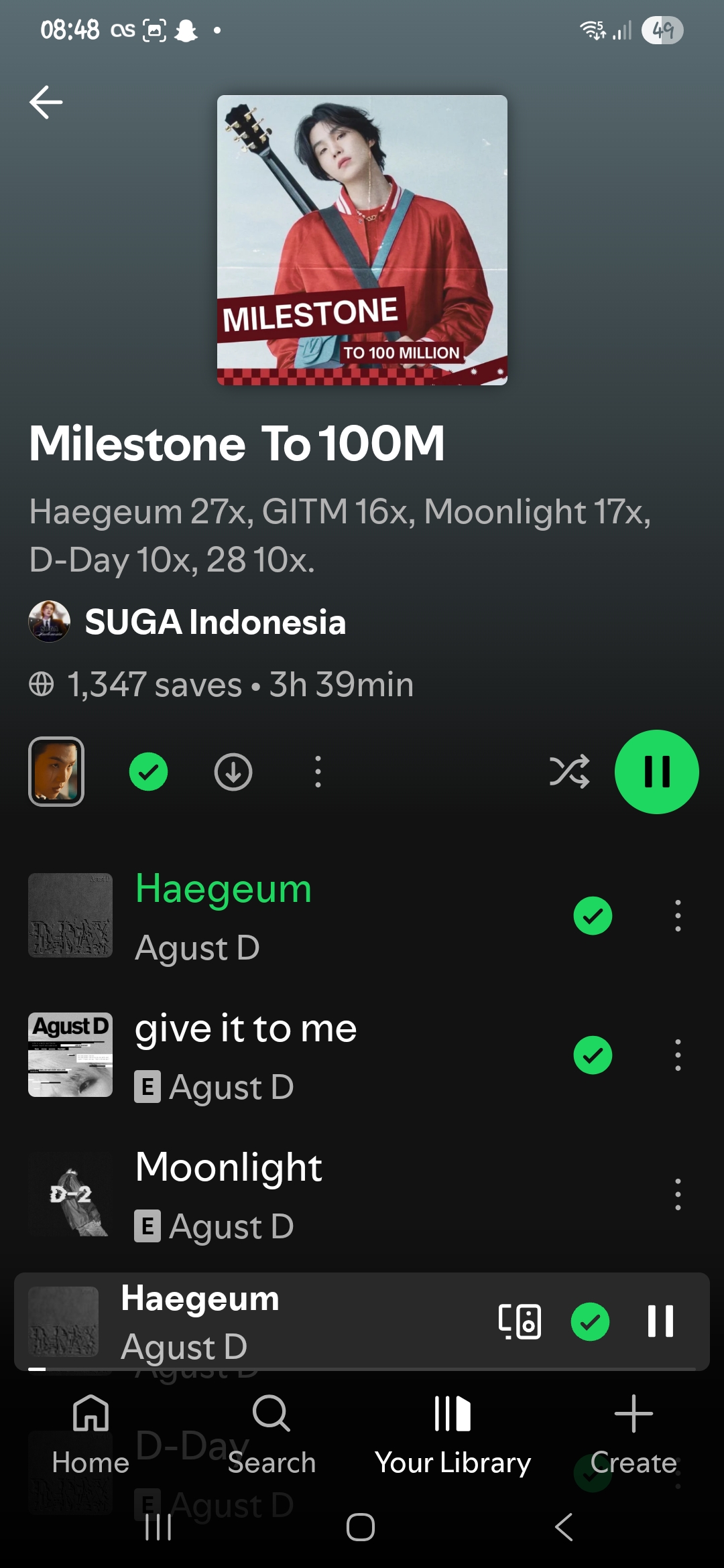 Fan-made special wallpaper for SUGA (BTS)