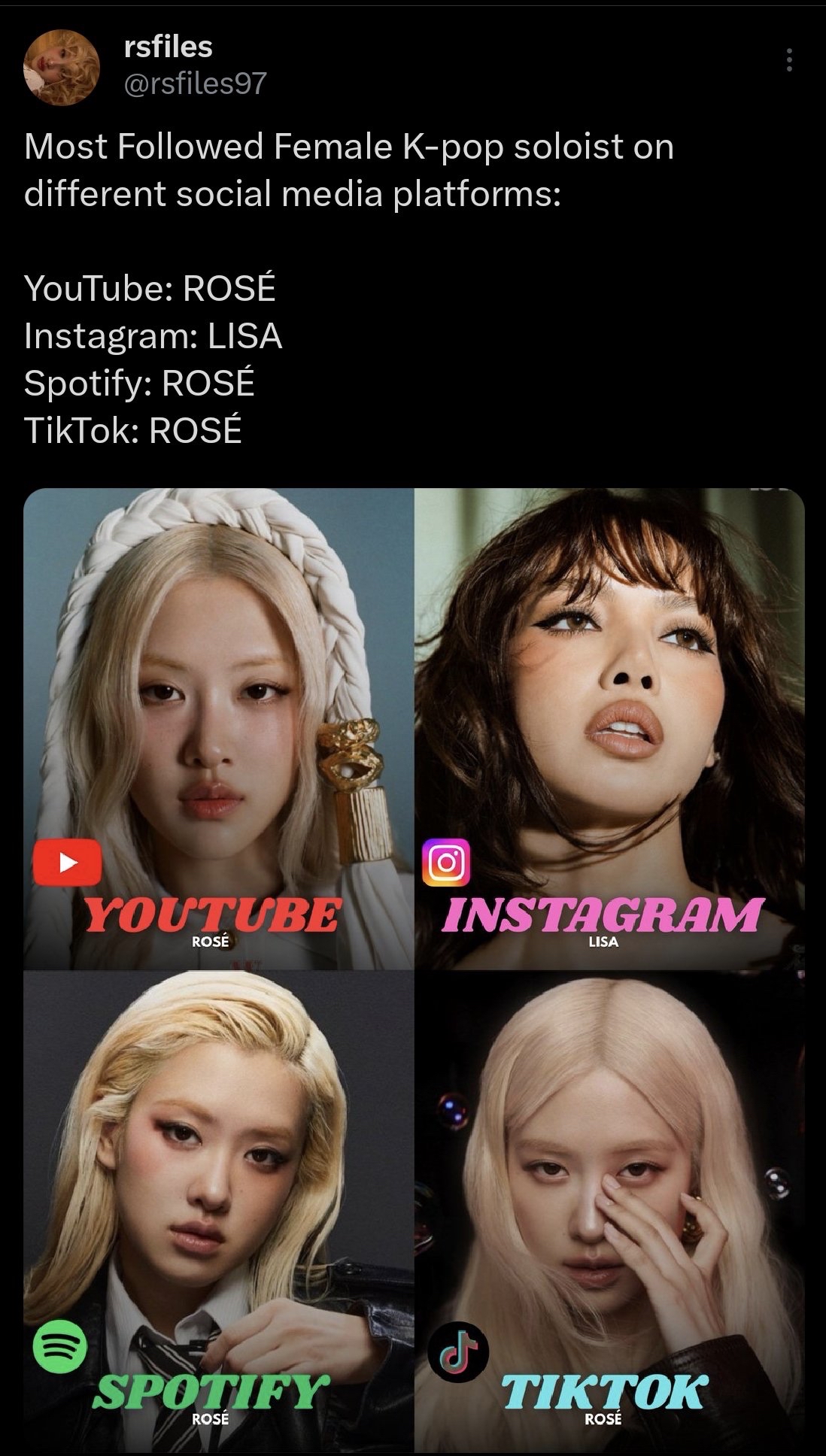 A heartfelt wallpaper shared by ROSÉ (BLACKPINK)'s fans