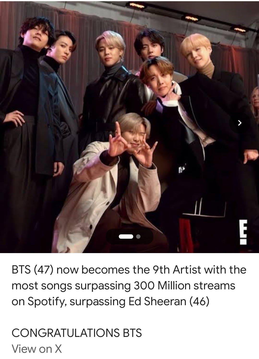 방탄소년단의 비하인드 컷