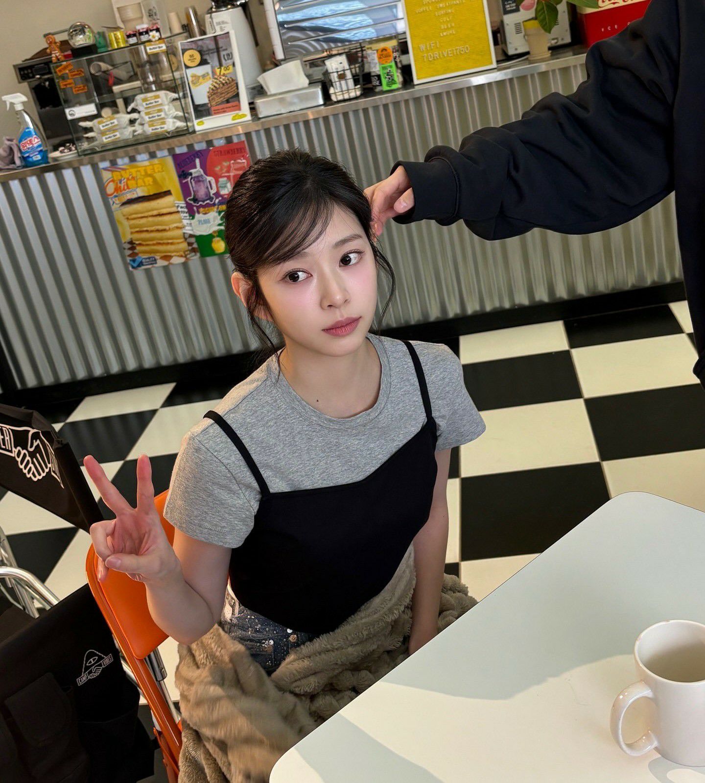 A moment captured by Kim Minju's fan