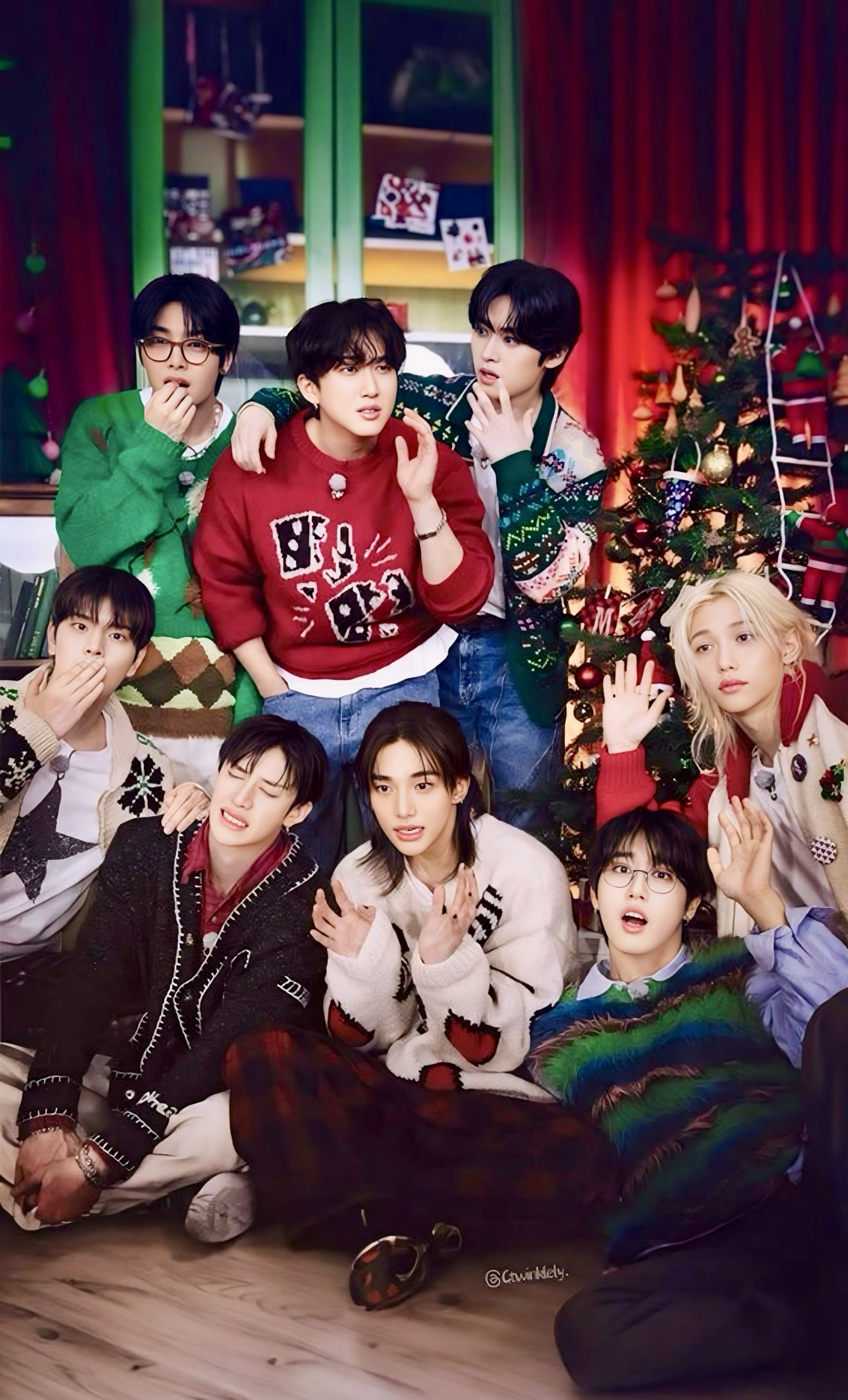 A moment captured by Stray Kids's fan