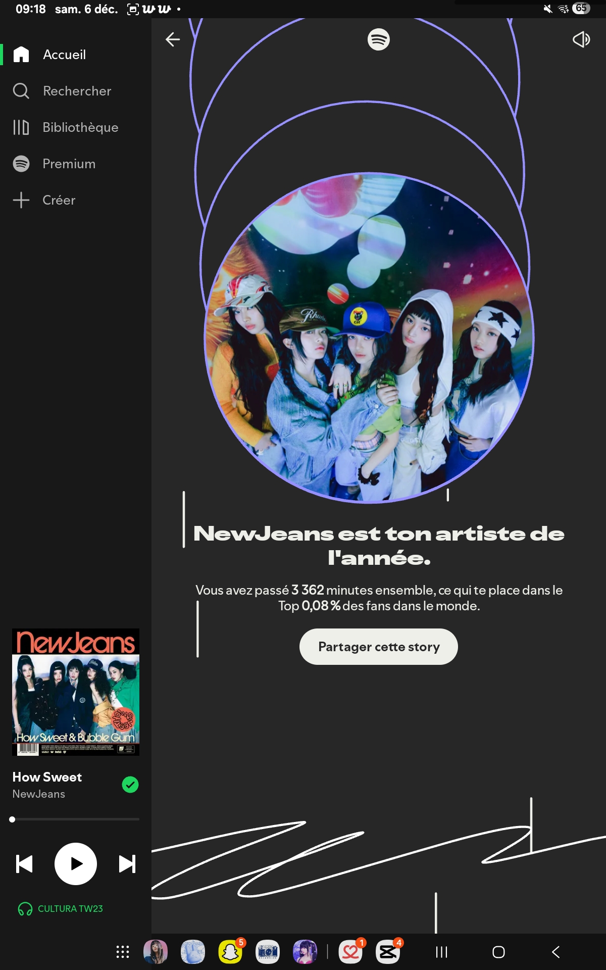 Recent activity shot of NewJeans