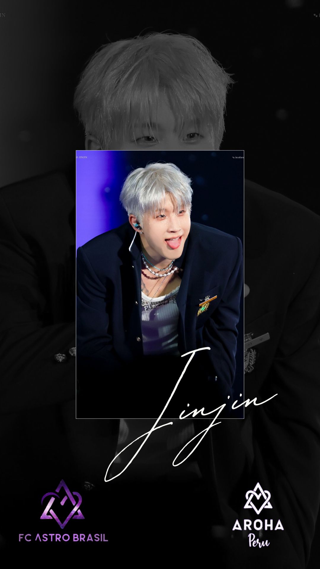 A heartfelt wallpaper shared by Jinjin (ASTRO)'s fans