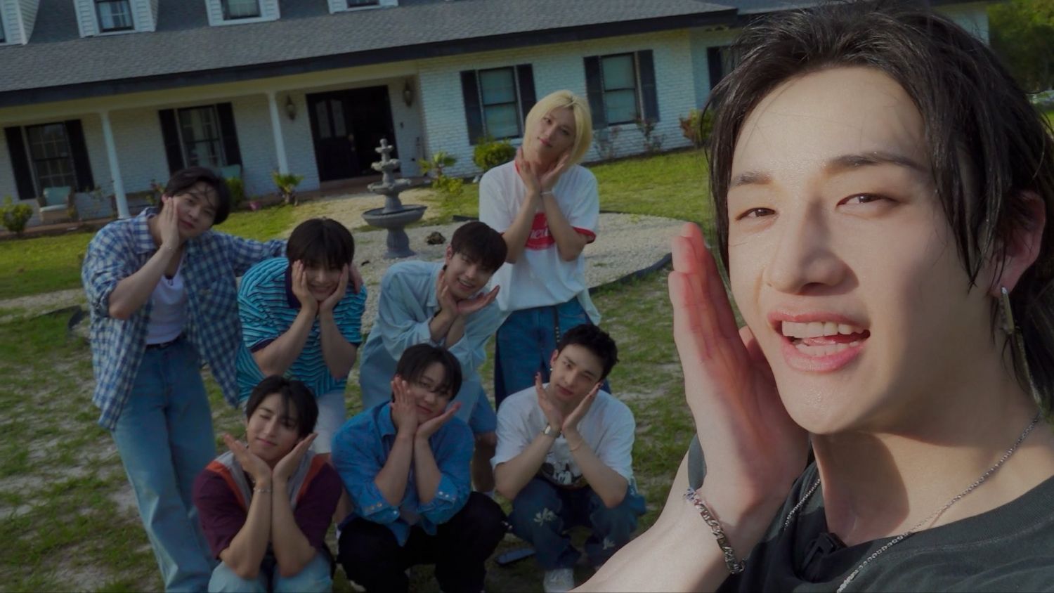 A moment captured by Stray Kids's fan