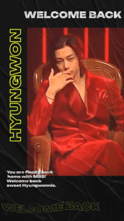 Recent activity shot of Hyungwon (MONSTA X)