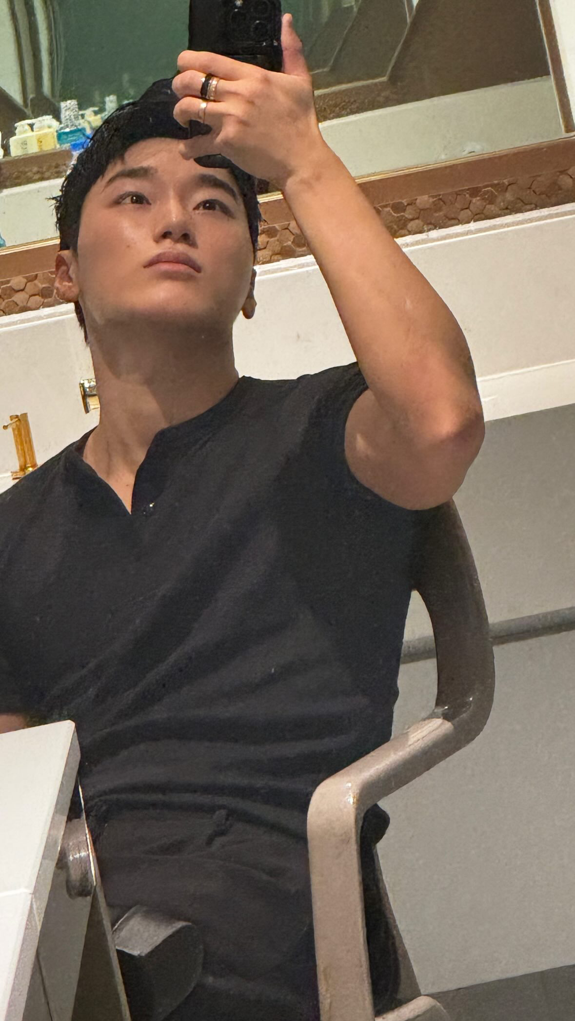 A moment captured by San (ATEEZ)'s fan