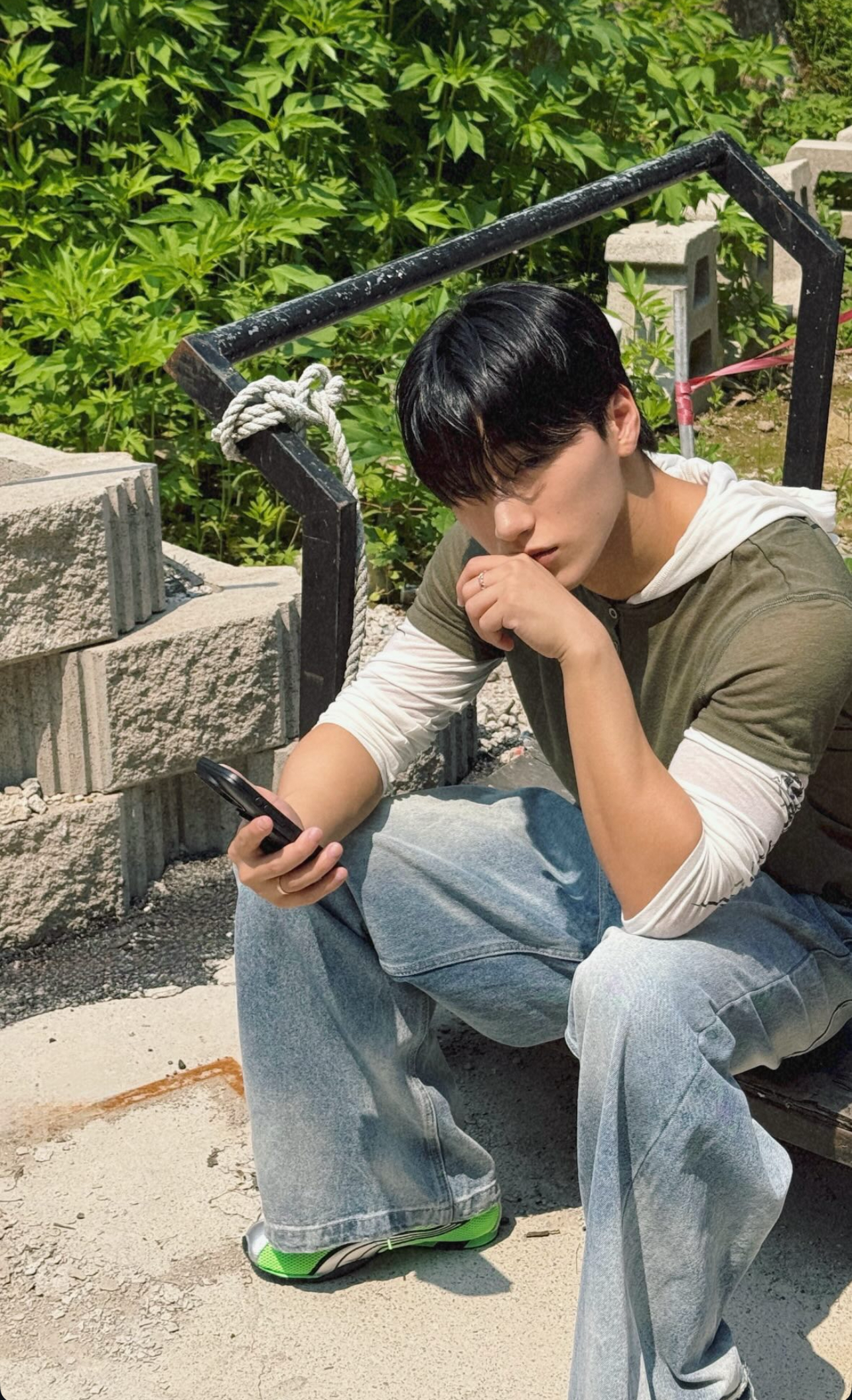 A moment captured by San (ATEEZ)'s fan
