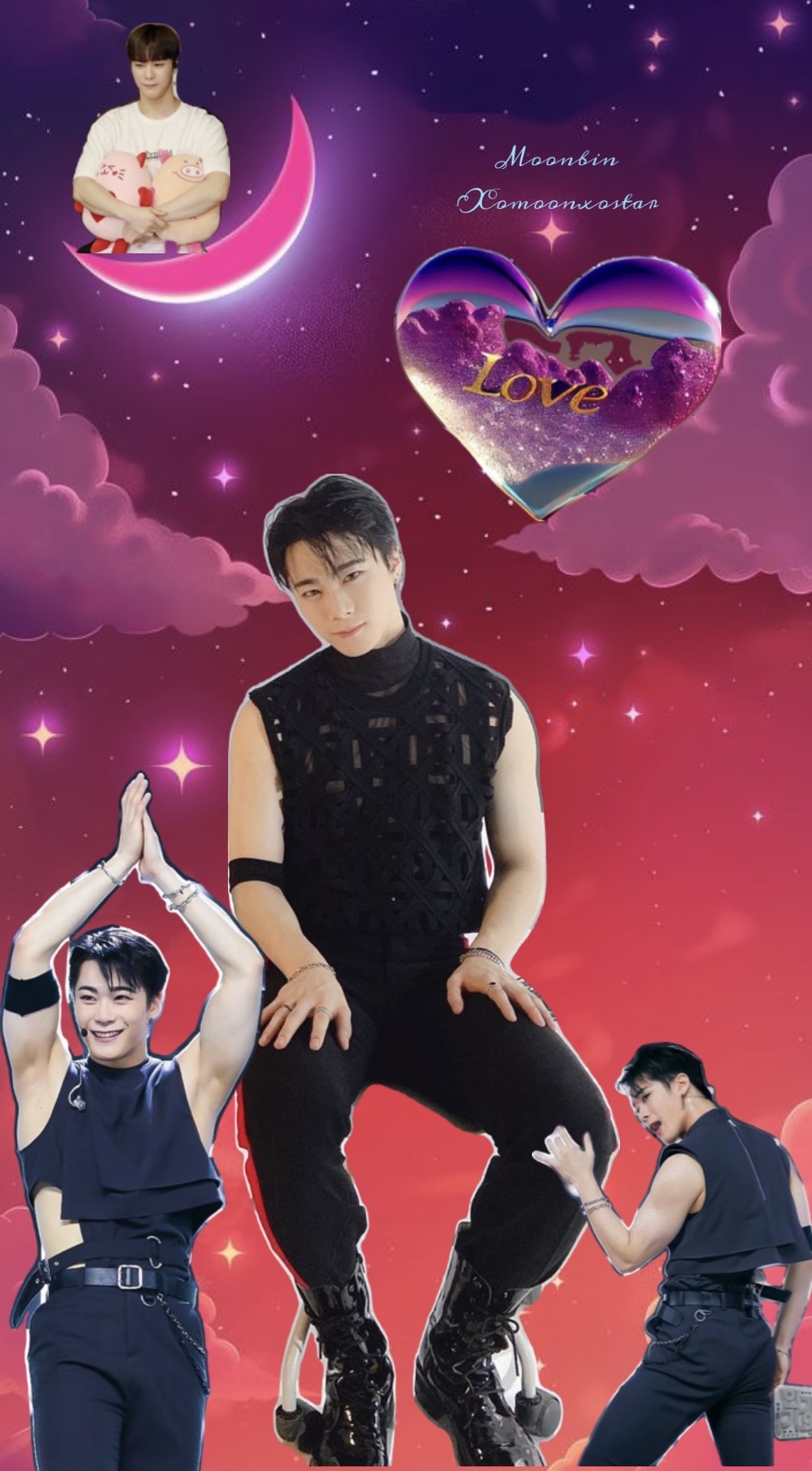 A heartfelt wallpaper shared by Moonbin (ASTRO)'s fans