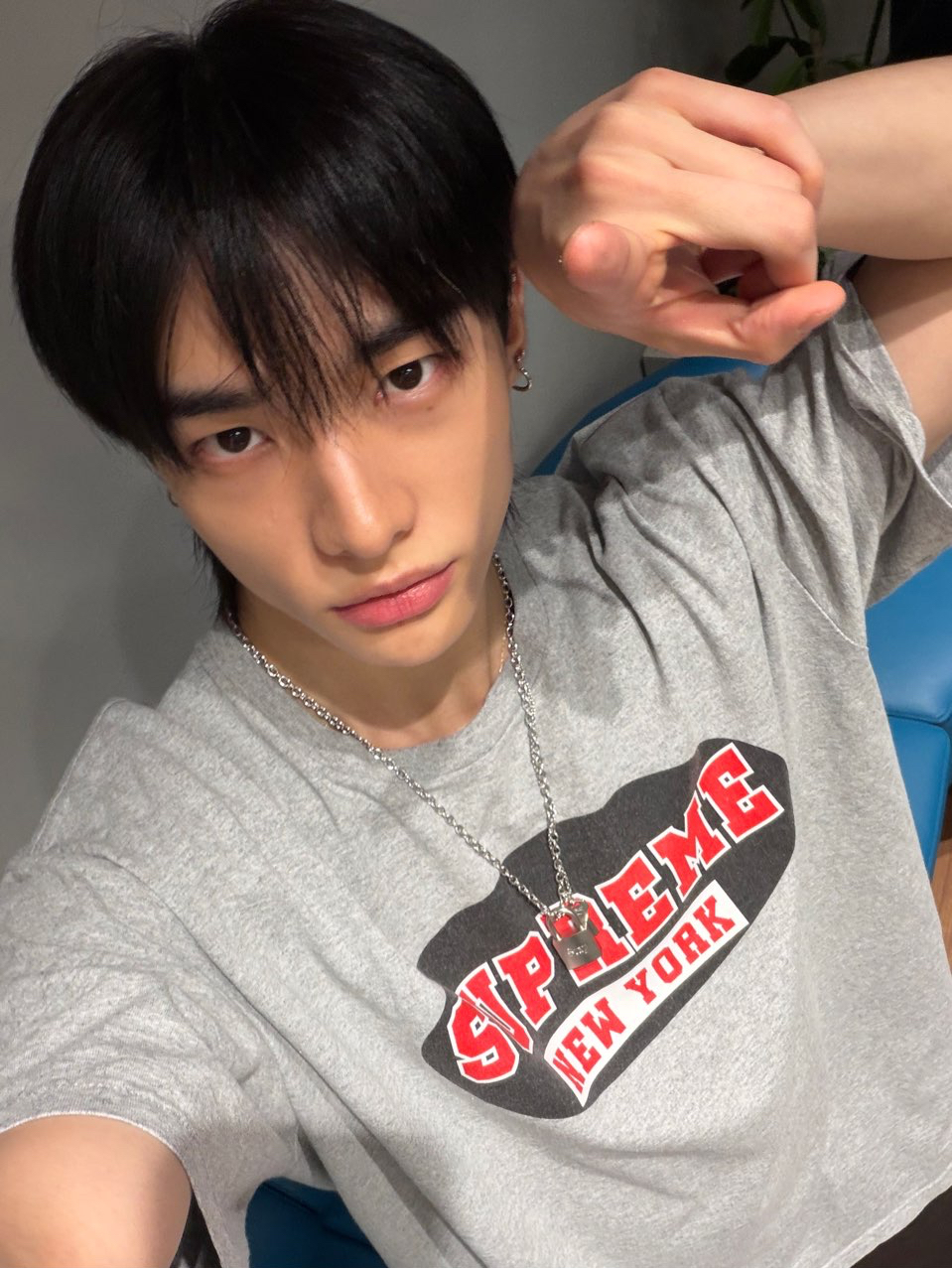 Recent activity shot of Hyunjin (Stray Kids)