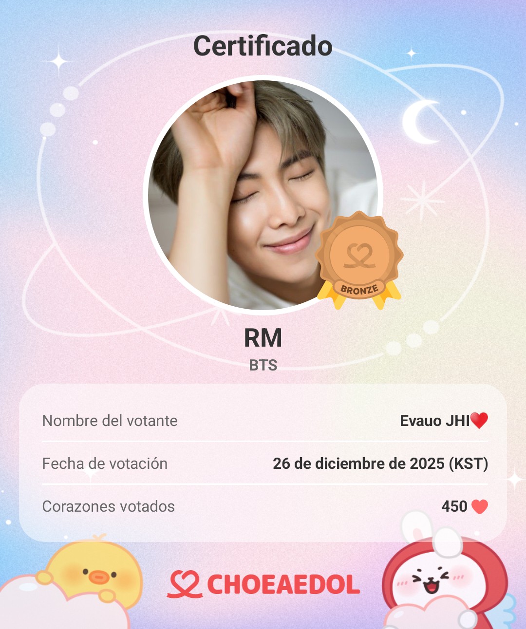 Recent activity shot of RM (BTS)