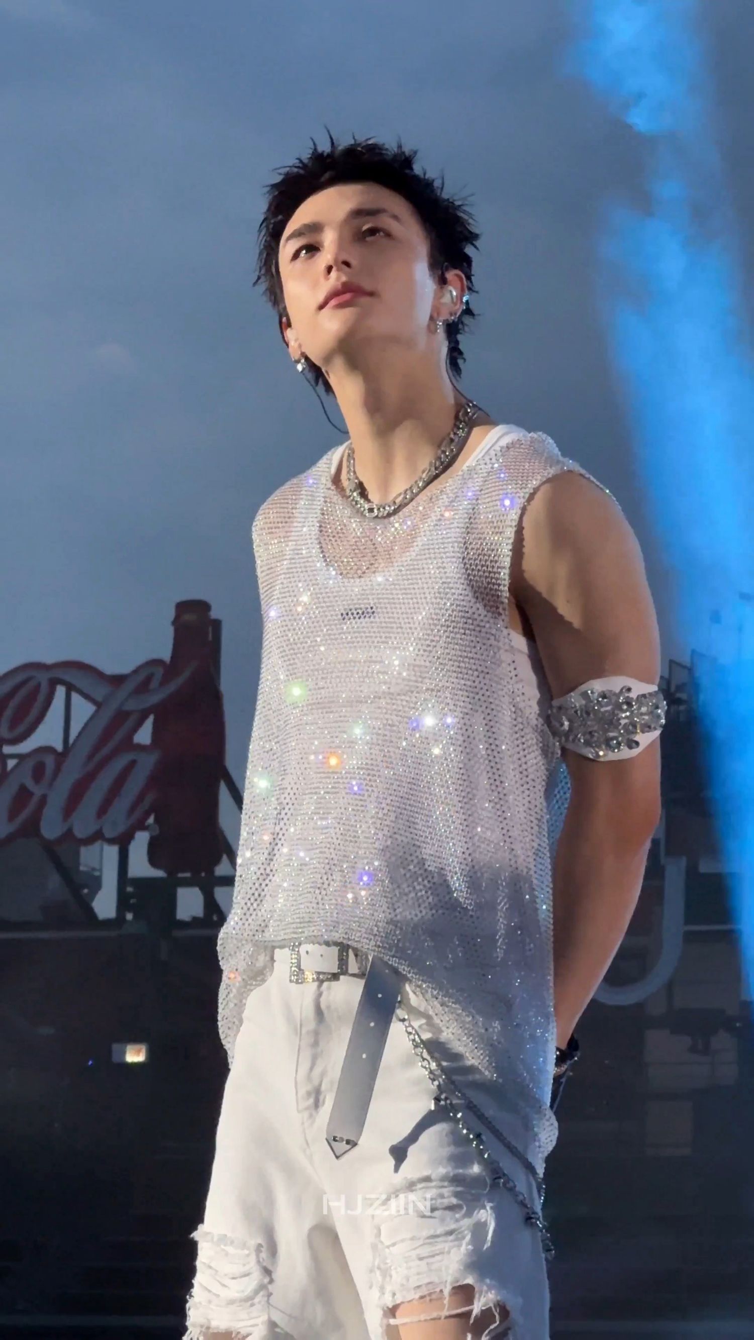 A moment captured by Hyunjin (Stray Kids)'s fan