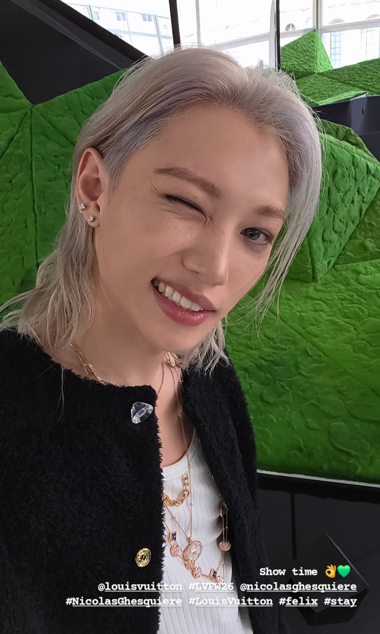 A moment captured by Felix (Stray Kids)'s fan