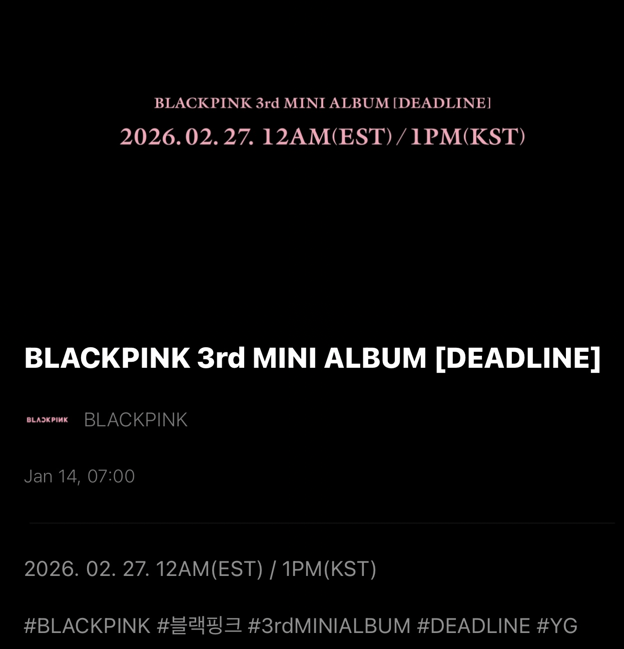 BLACKPINK의 비하인드 컷