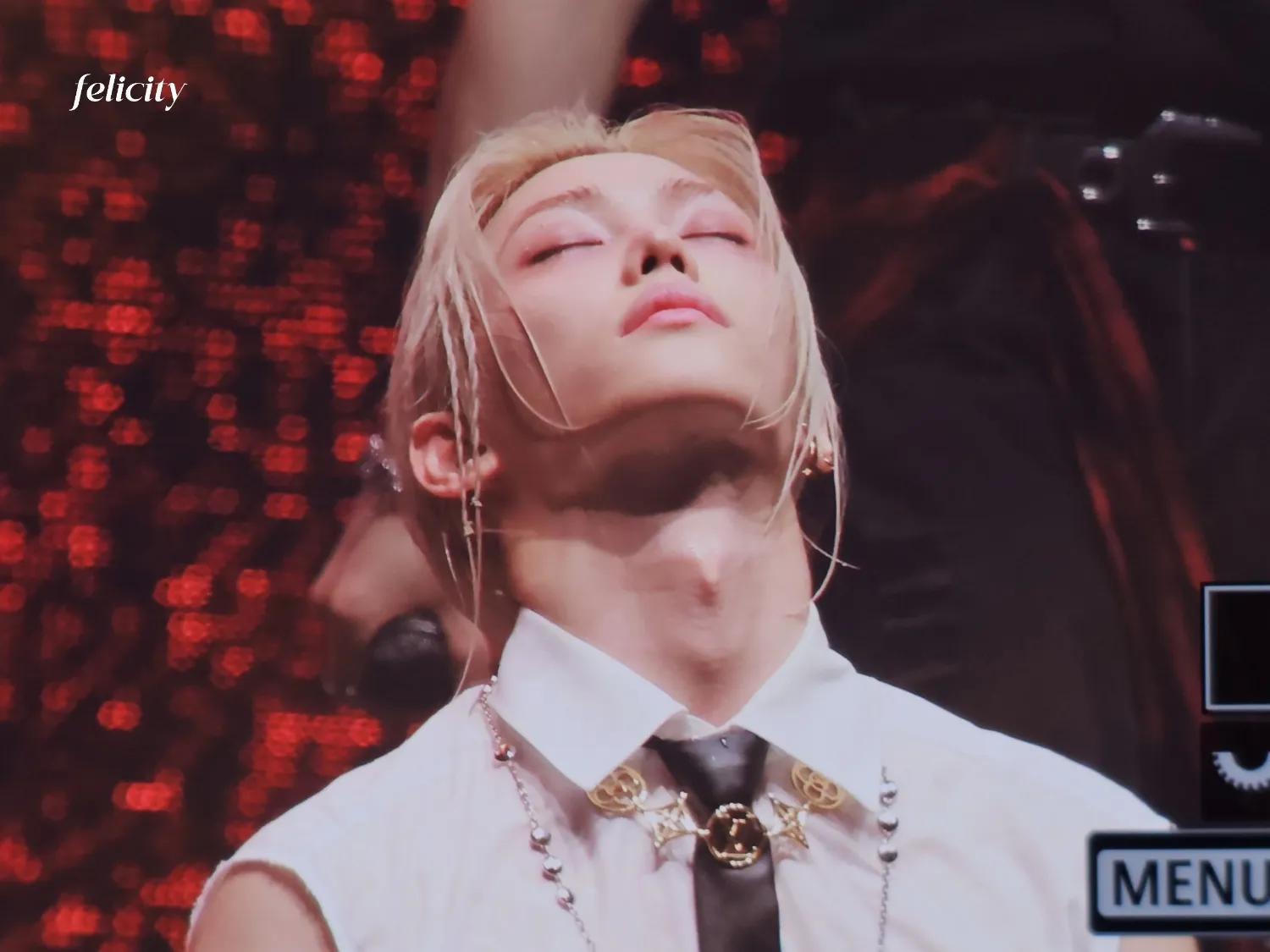A moment captured by Felix (Stray Kids)'s fan