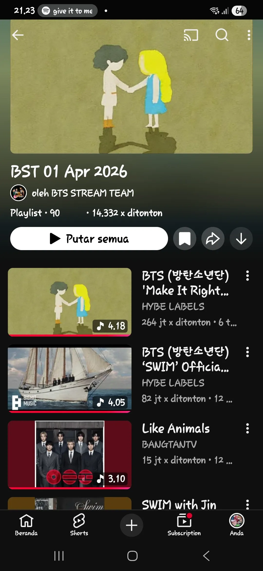 A heartfelt wallpaper shared by BTS's fans