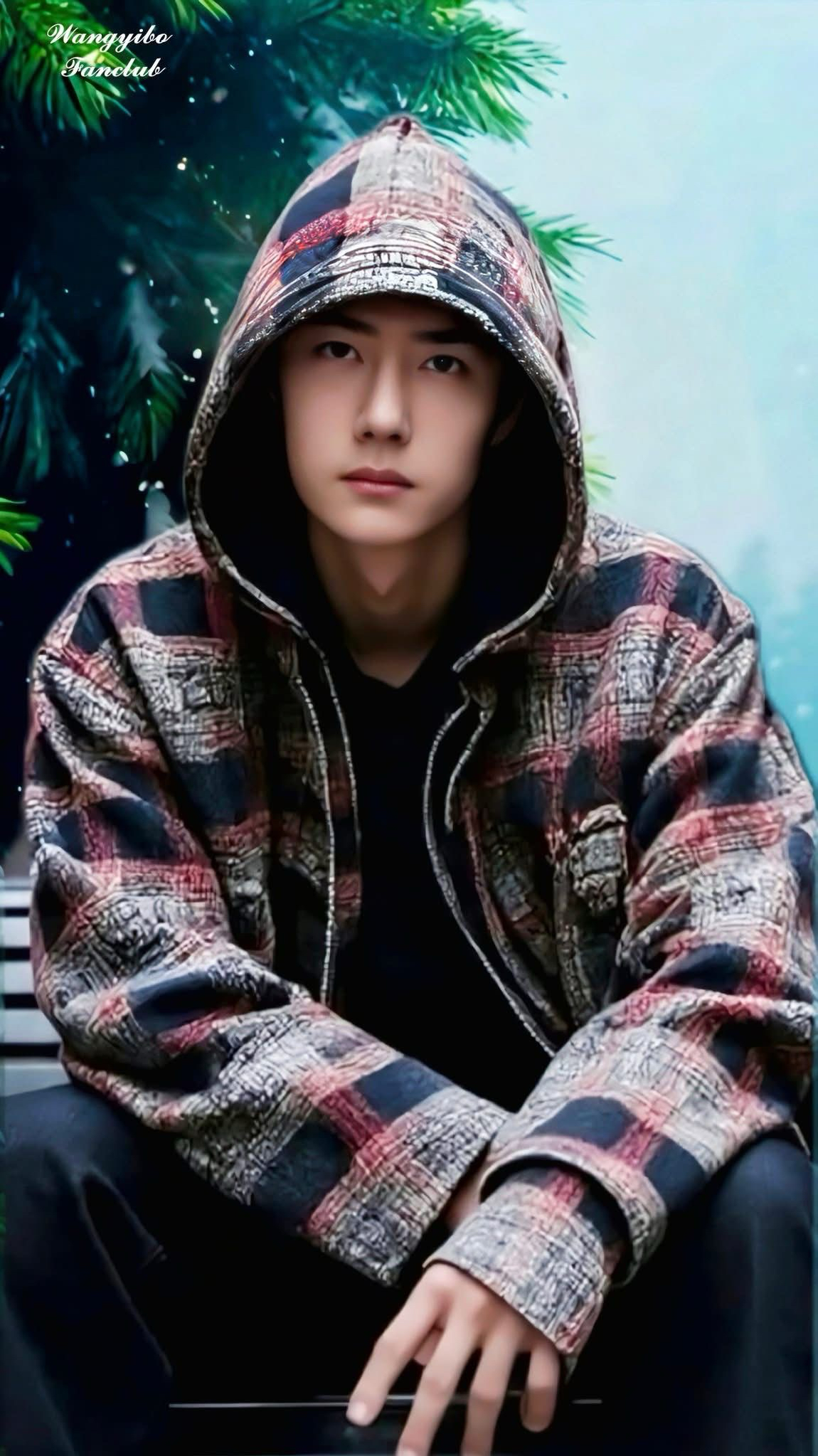 A heartfelt wallpaper shared by Wang Yibo's fans