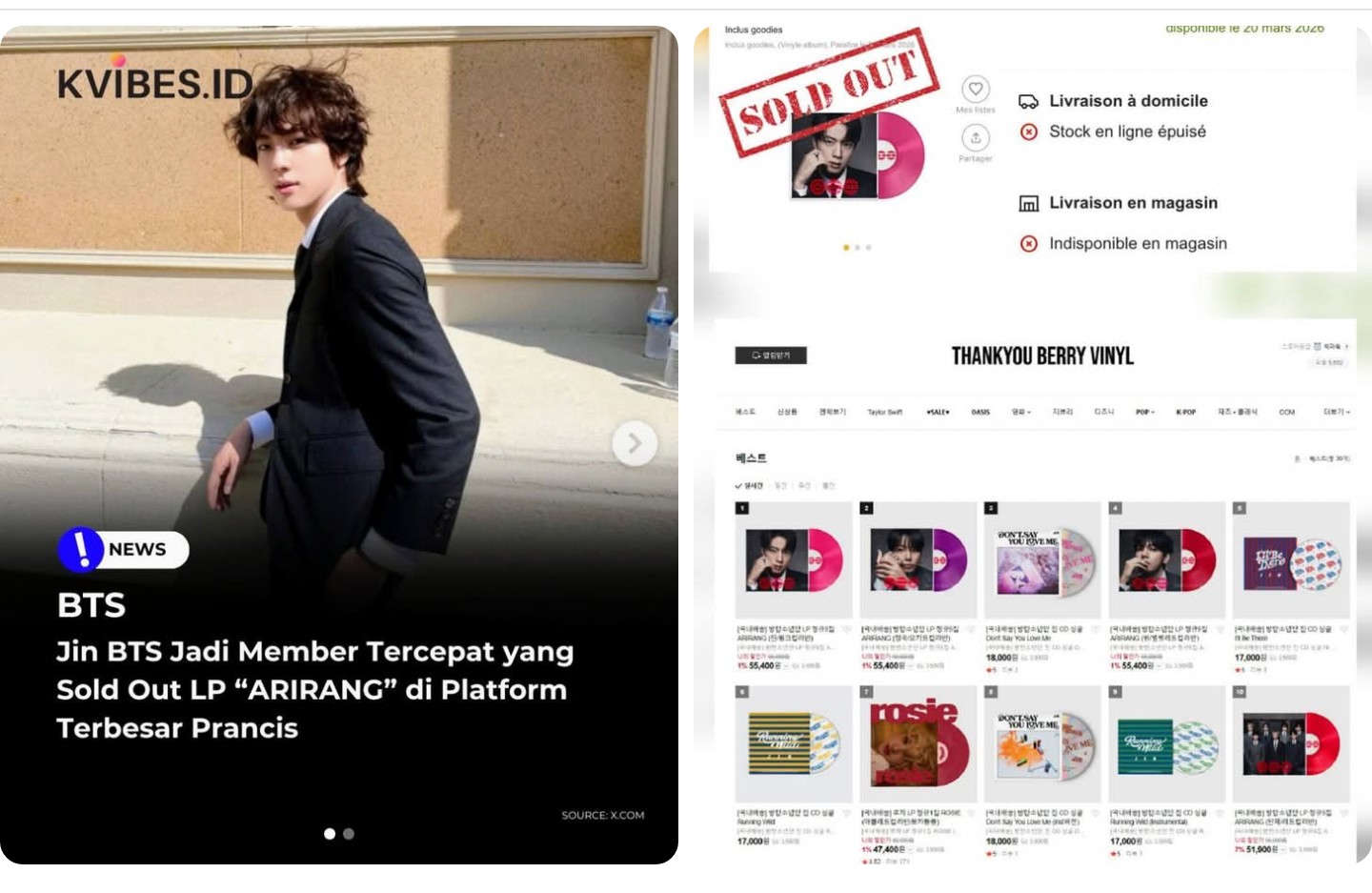 Foto terbaru Jin (BTS)