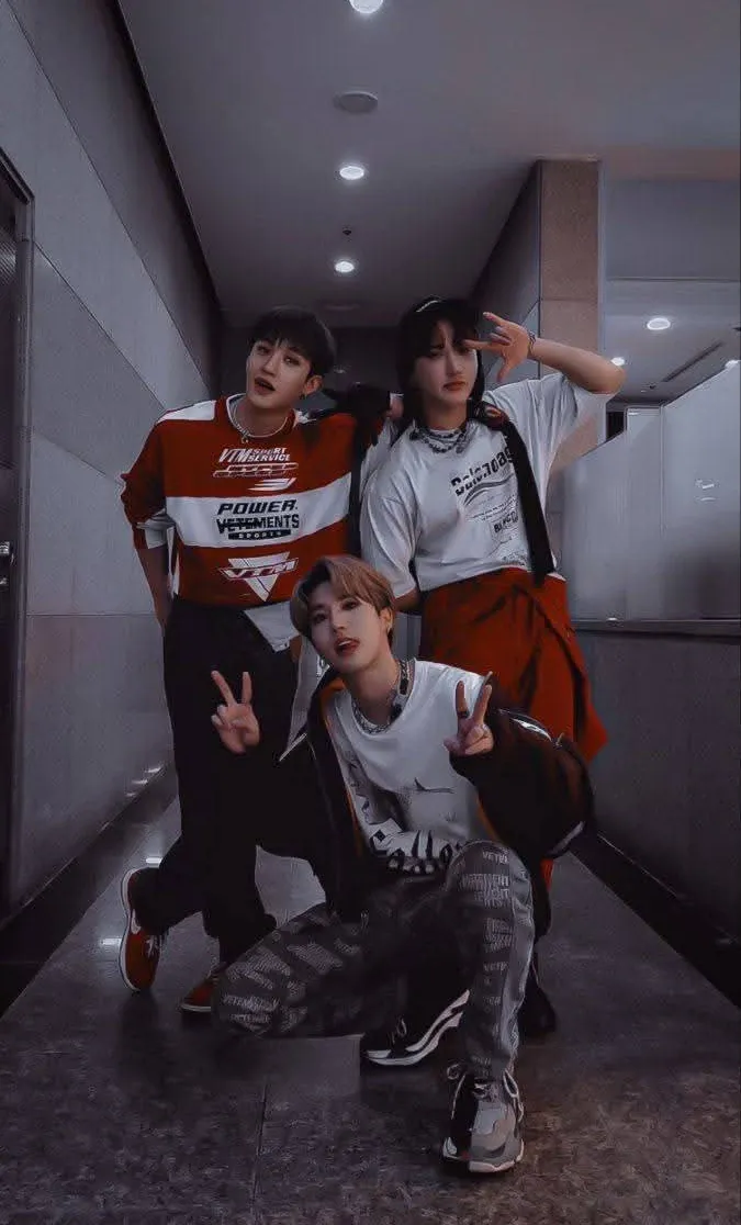 A moment captured by Stray Kids's fan