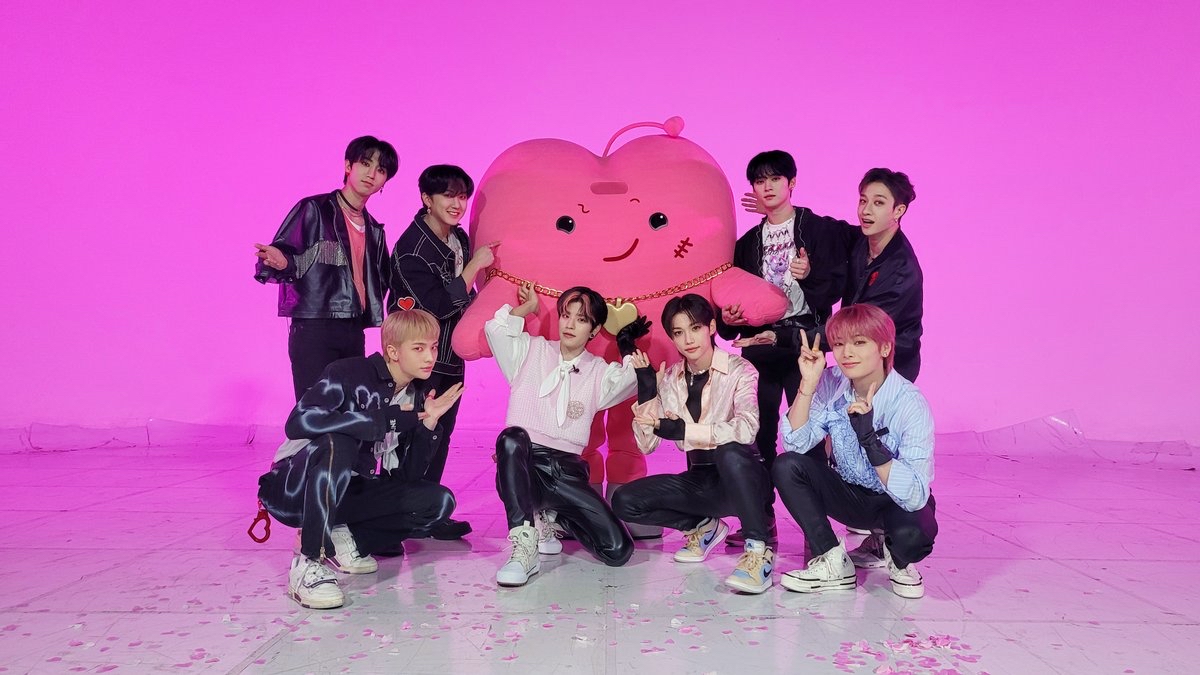 A moment captured by Stray Kids's fan