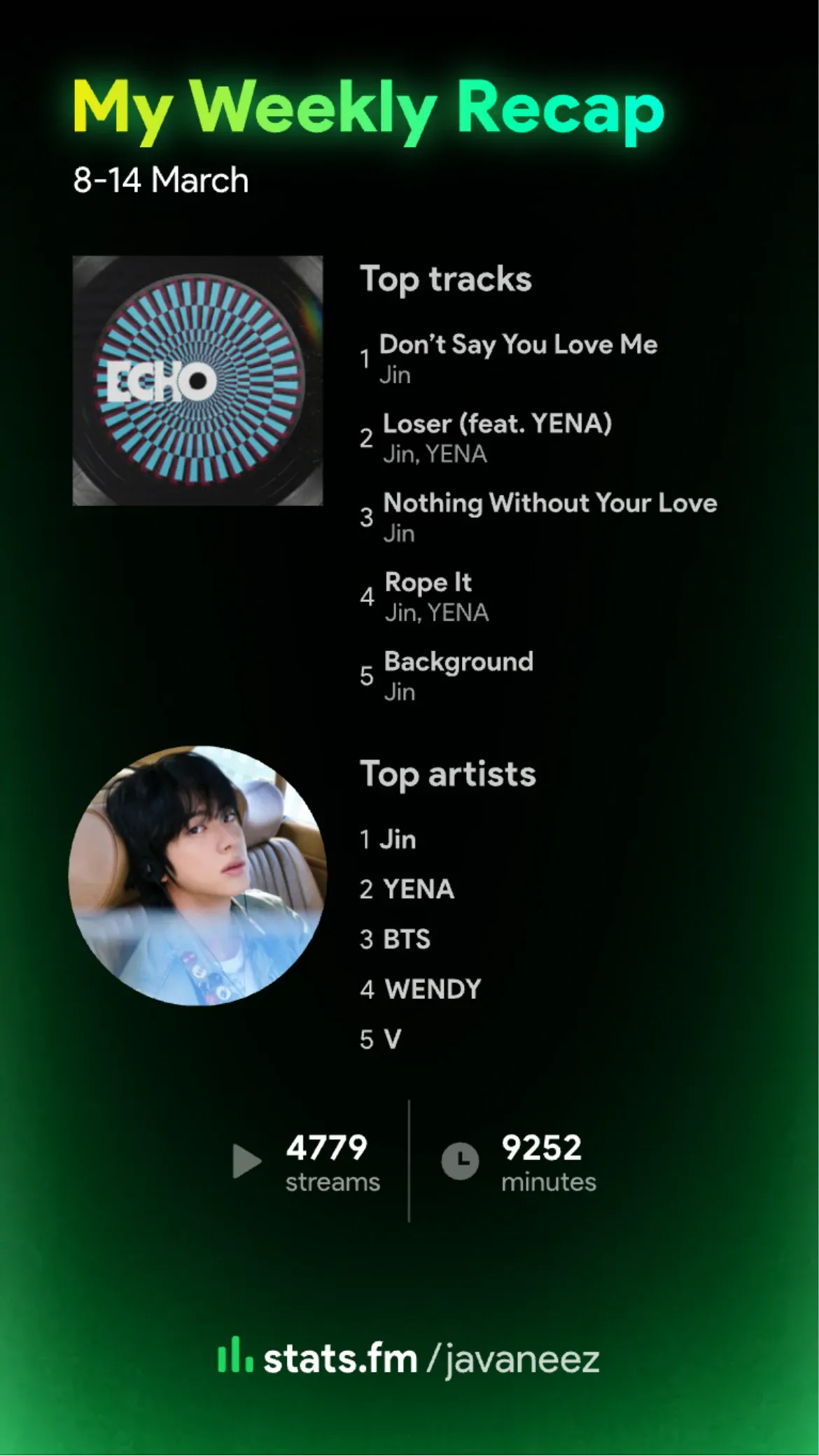 Fandom-recommended wallpaper image of Jin (防弹少年团)