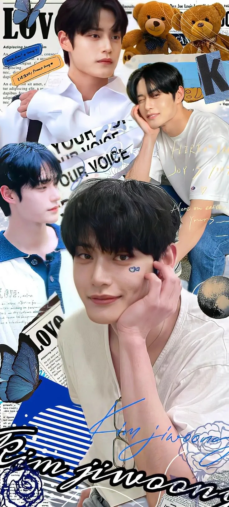 Fan-made special wallpaper for Kim Jiwoong (ZEROBASEONE)