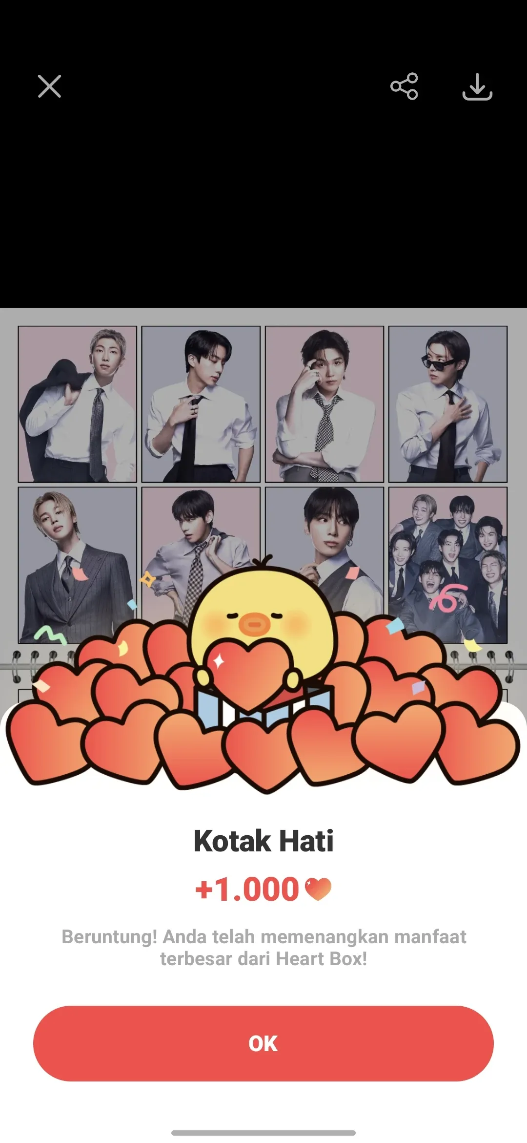 A heartfelt wallpaper shared by BTS's fans