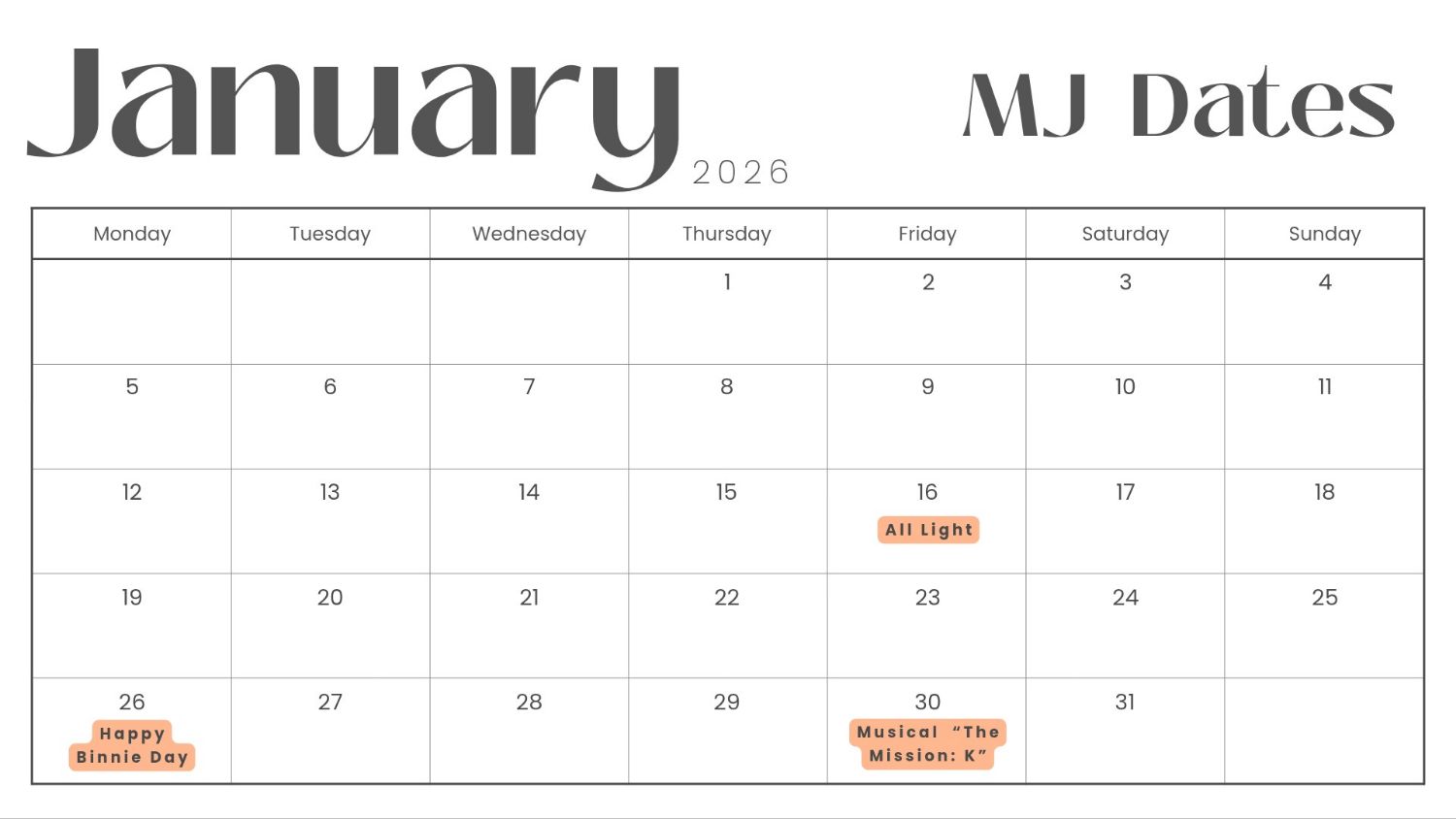 Recent activity shot of MJ (ASTRO)