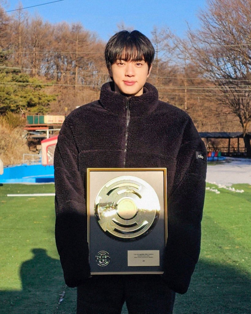 Recent activity shot of Jin (BTS)