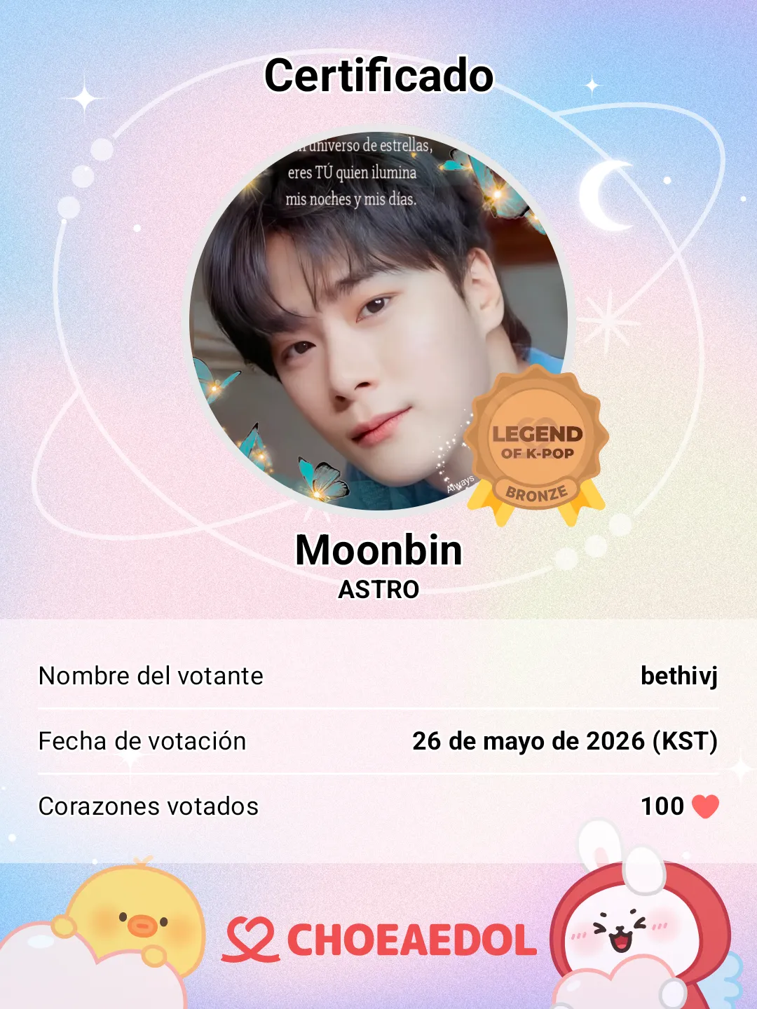 A moment captured by Moonbin (ASTRO)'s fan