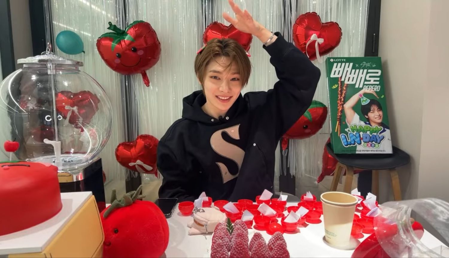 A moment captured by I.N (Stray Kids)'s fan