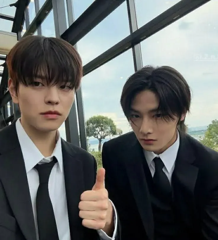 A moment captured by Stray Kids's fan