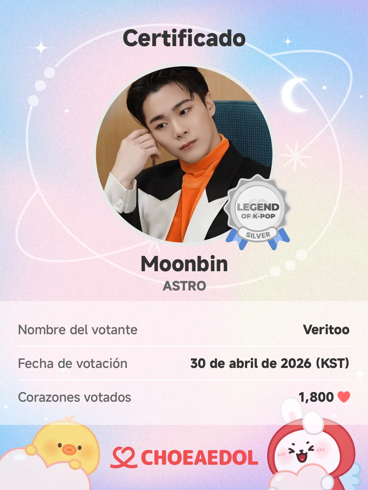 Latest photo of Moonbin (ASTRO)