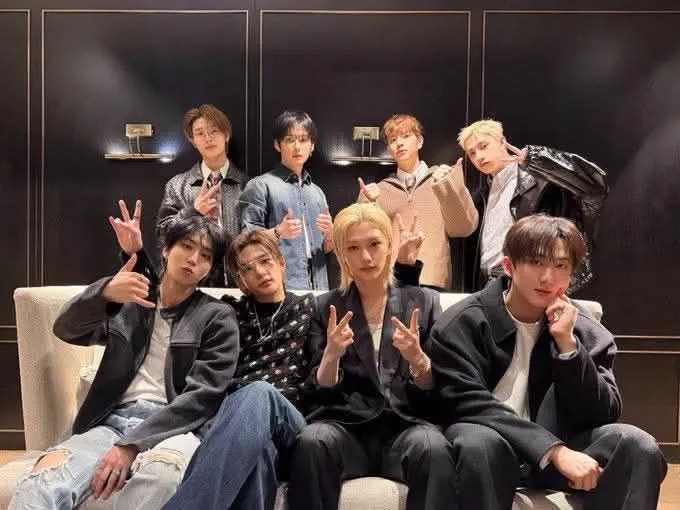 A moment captured by Stray Kids's fan
