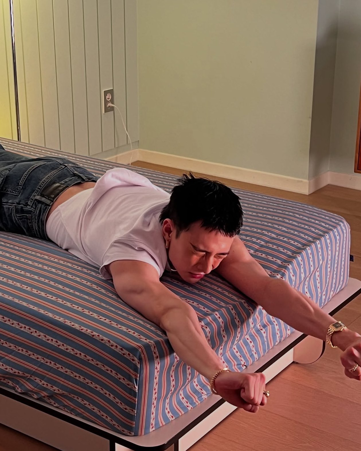 A moment captured by Hyunjin (Stray Kids)'s fan