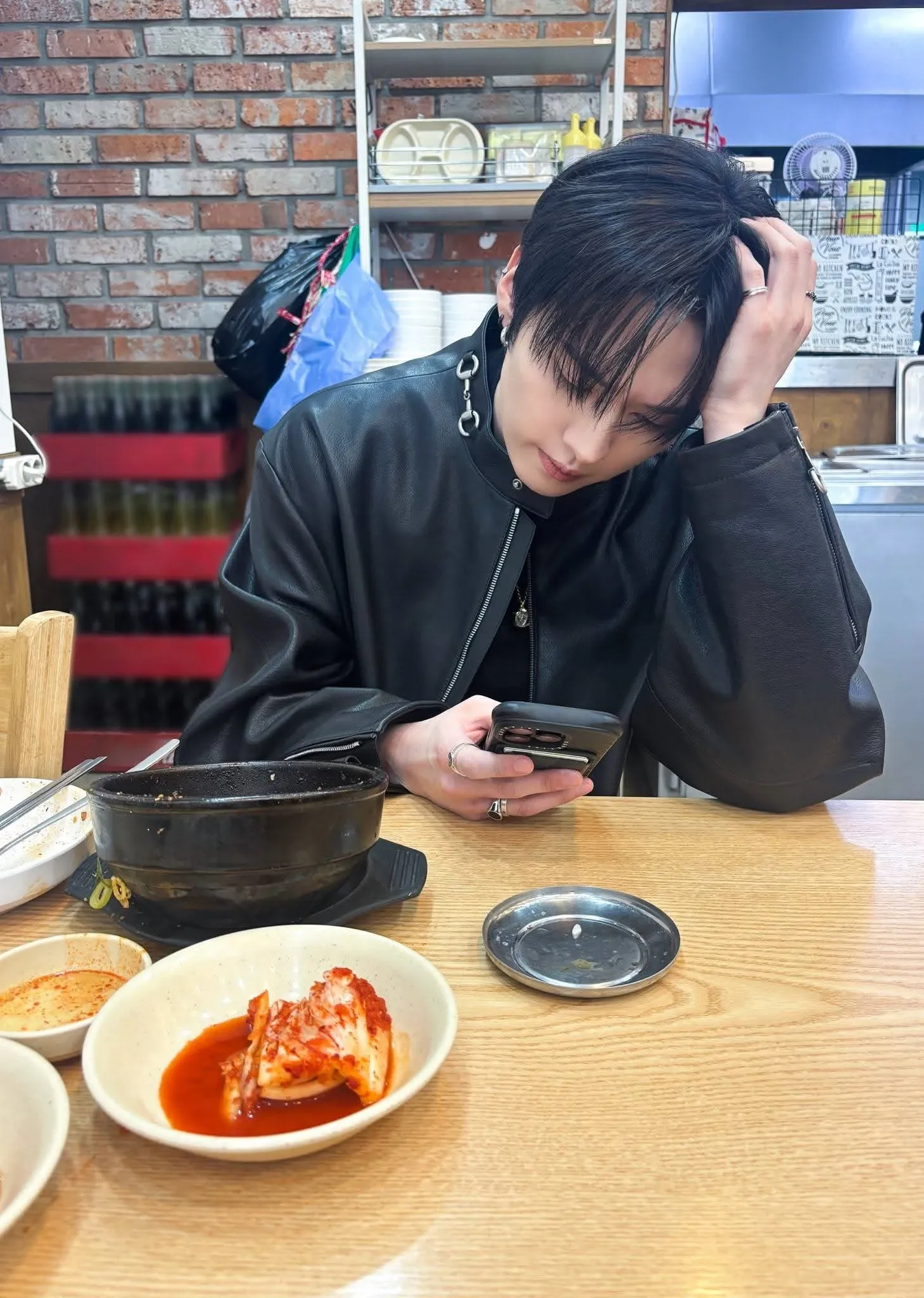Recent activity shot of Lee Know (Stray Kids)