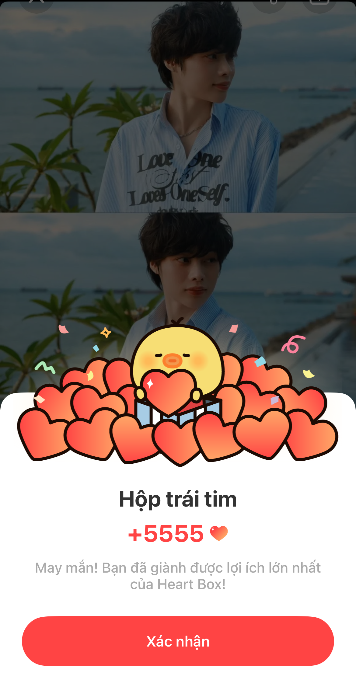 A heartfelt wallpaper shared by Hanbin (TEMPEST)'s fans