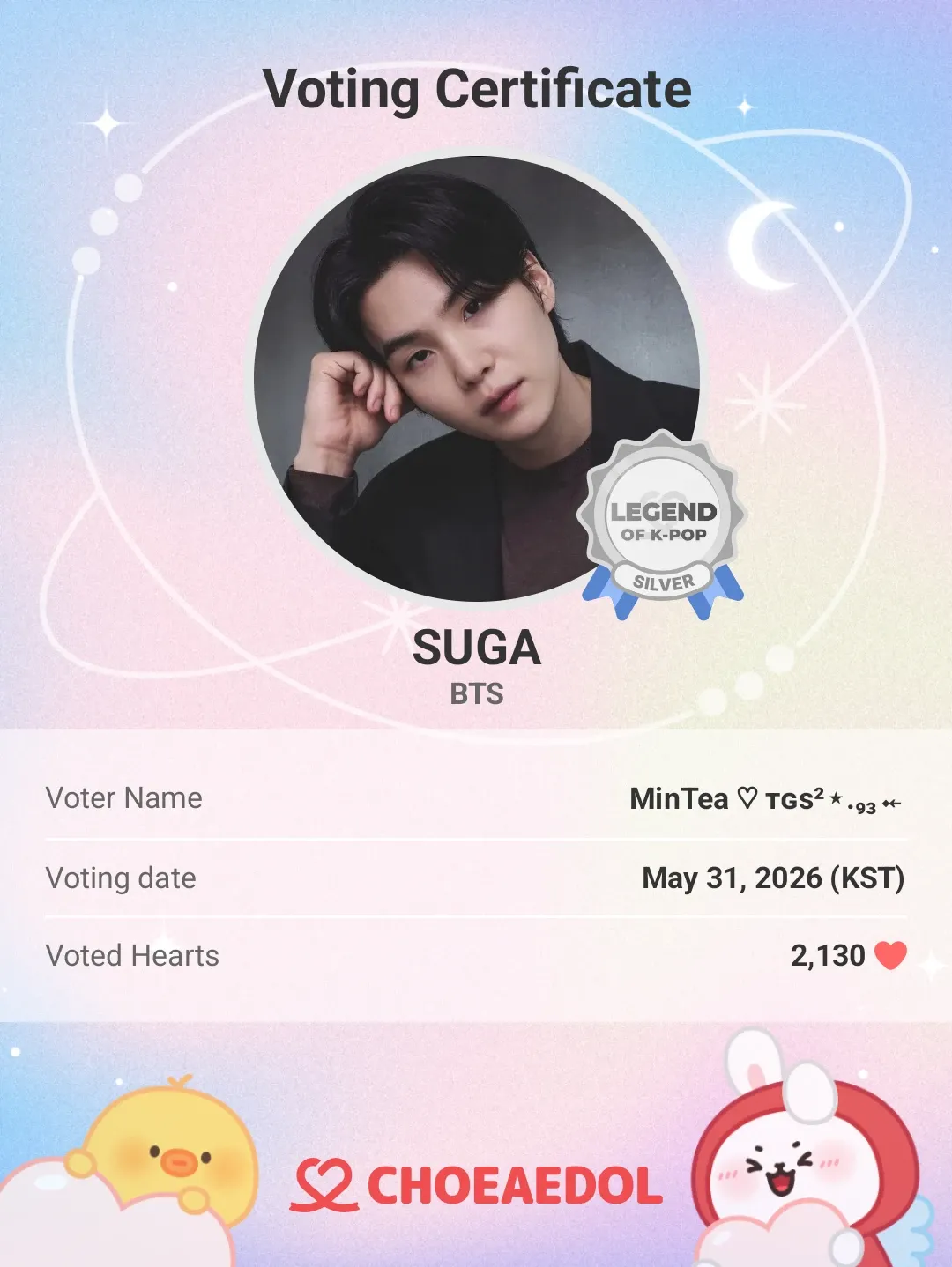 Momen yang diabadikan oleh penggemar SUGA (BTS)