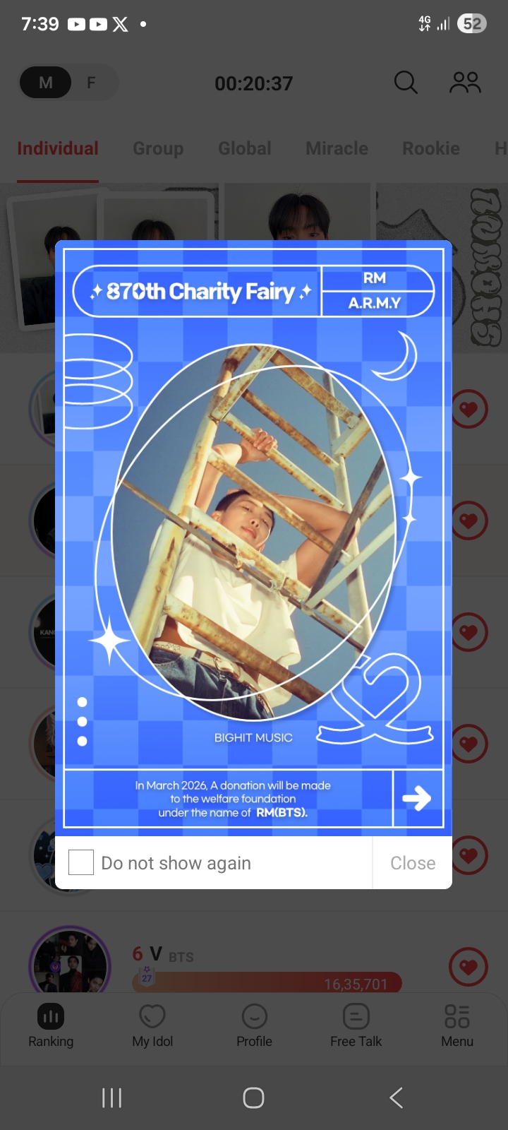 A moment captured by RM (BTS)'s fan