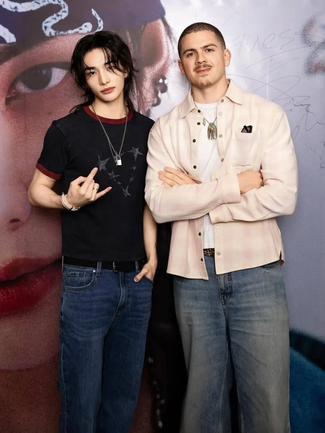 A moment captured by Stray Kids's fan