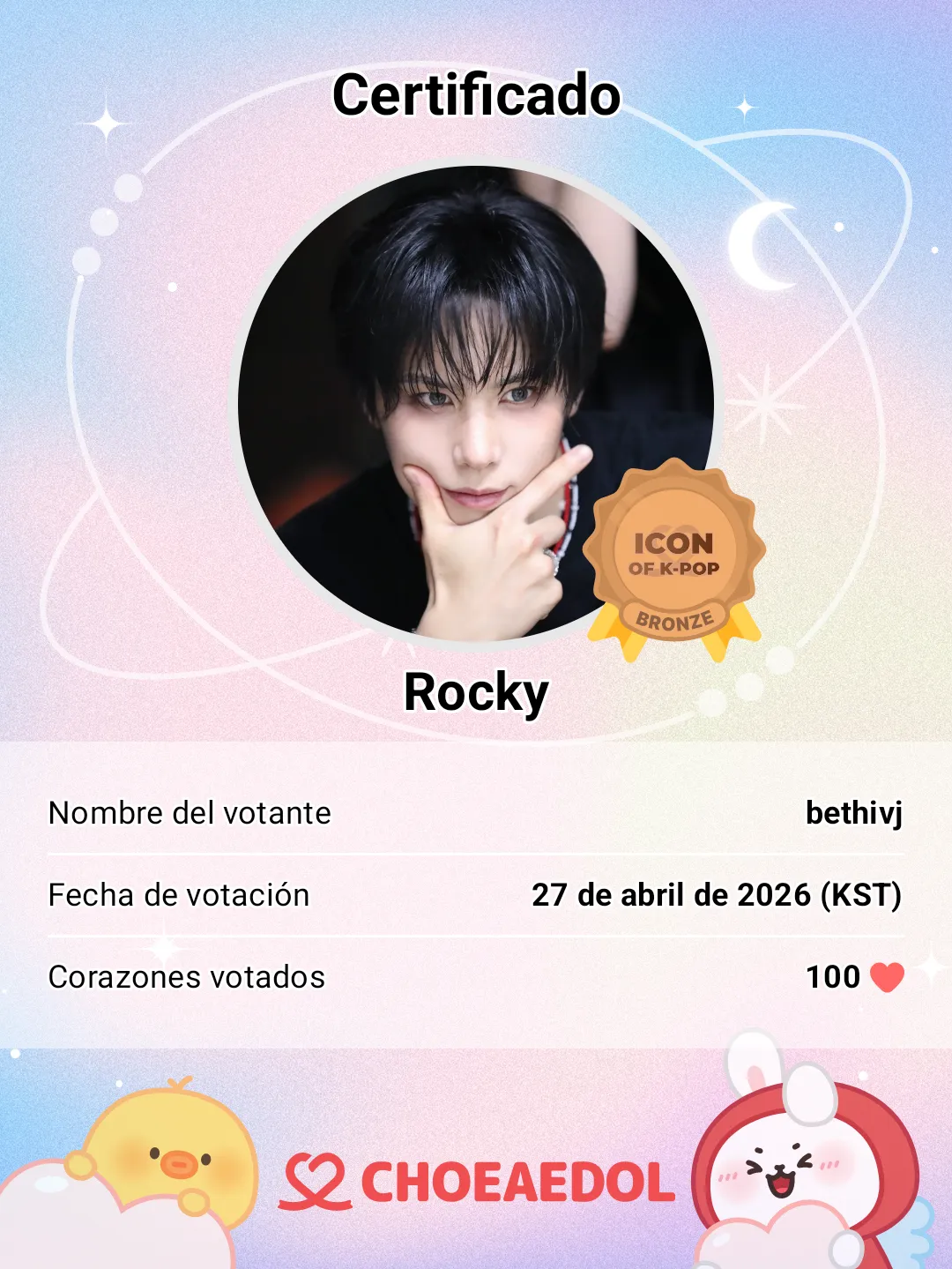 A moment captured by Rocky's fan