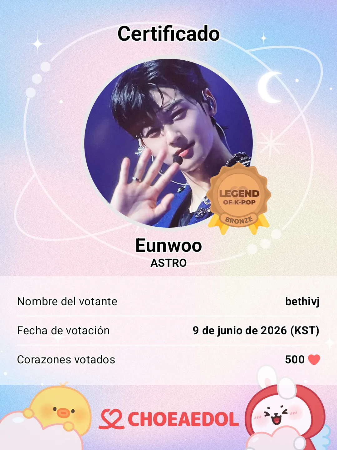 A moment captured by Eunwoo (ASTRO)'s fan