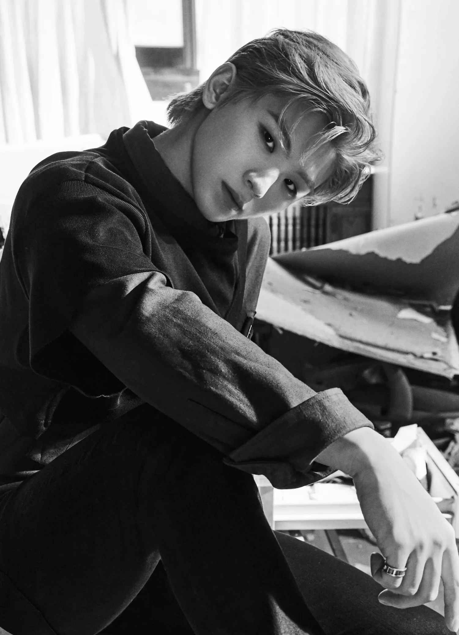 Recent activity shot of Woozi (SEVENTEEN)