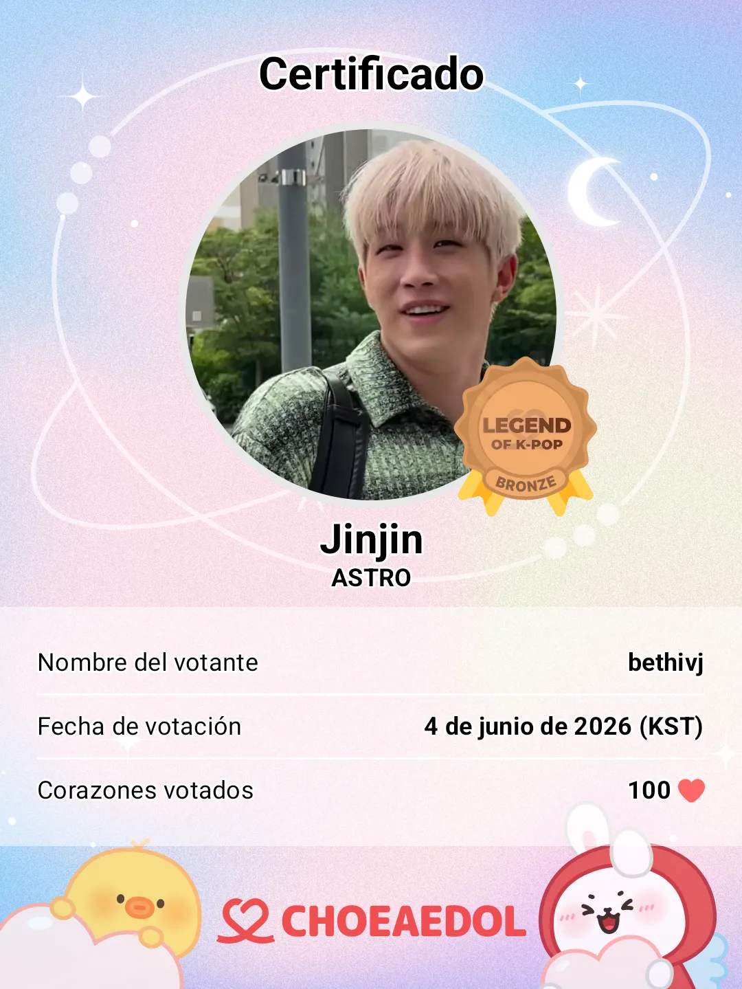 A moment captured by Jinjin (ASTRO)'s fan