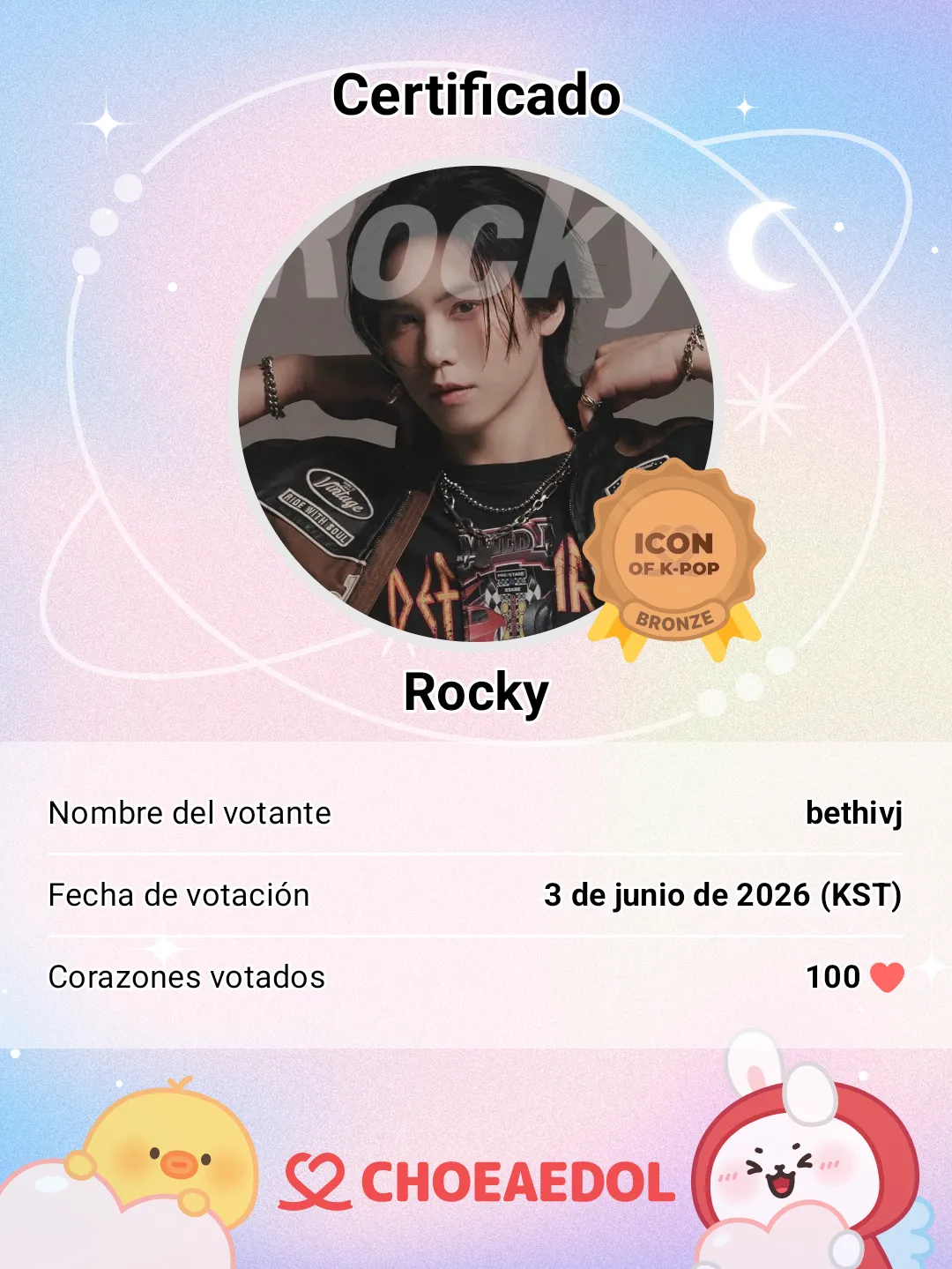A moment captured by Rocky's fan