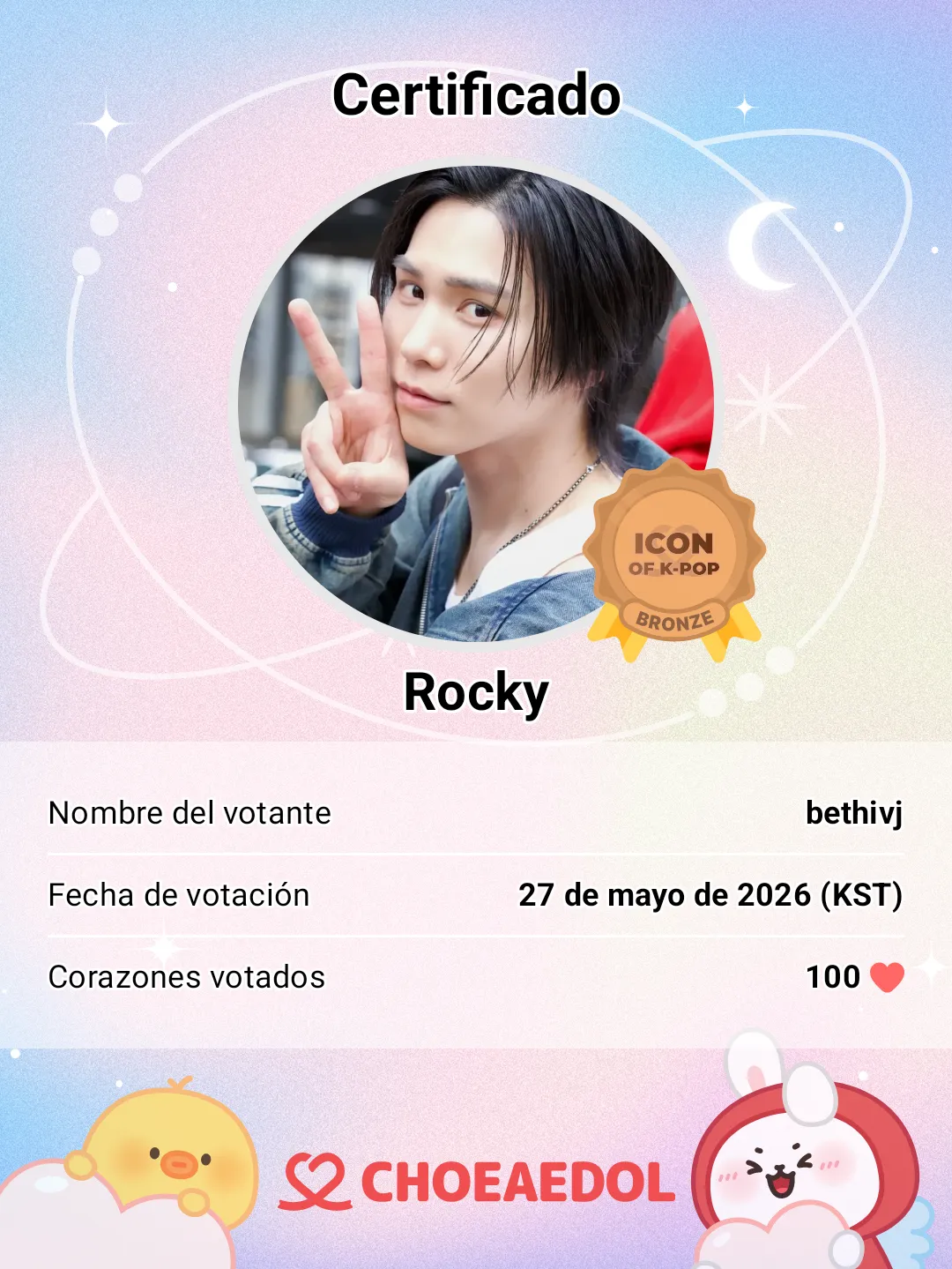 A moment captured by Rocky's fan